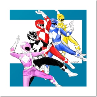 rangers in the time ecopop raiders art Posters and Art